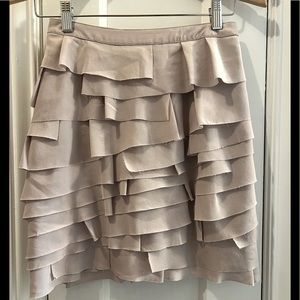 Flirty Tiered Mini Skirt, Dusty Mauve